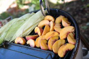 Our Famous Grilled Peach & Prosciutto Salad with Mozzarella, Pecans & Maple Dressing
