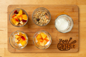 Breakfast Yoghurt Parfait with Peach & Nectarine
