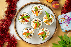 Breakfast Yoghurt Parfait with Peach & Nectarine