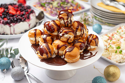 Quick Profiteroles with Chocolate Sauce