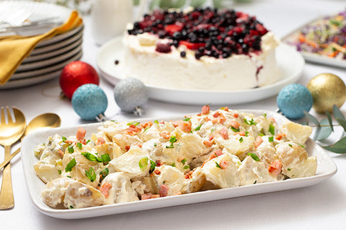 Creamy Potato Salad with Fresh Herbs and Crunchy Bacon