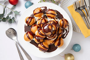 Quick Profiteroles with Chocolate Sauce